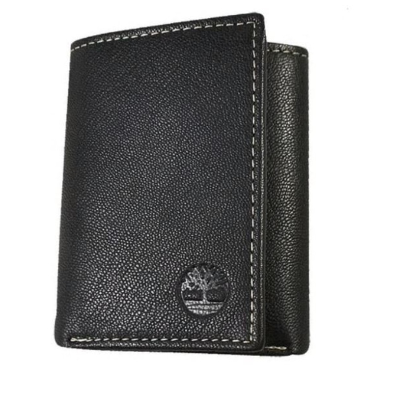 Timberland Mens Blix Slim Trifold Black Leather Wallet