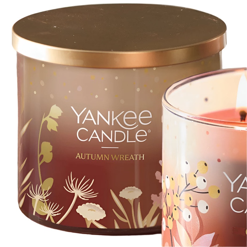 Yankee Candle 3-Wick Candle – Autumn Wreath