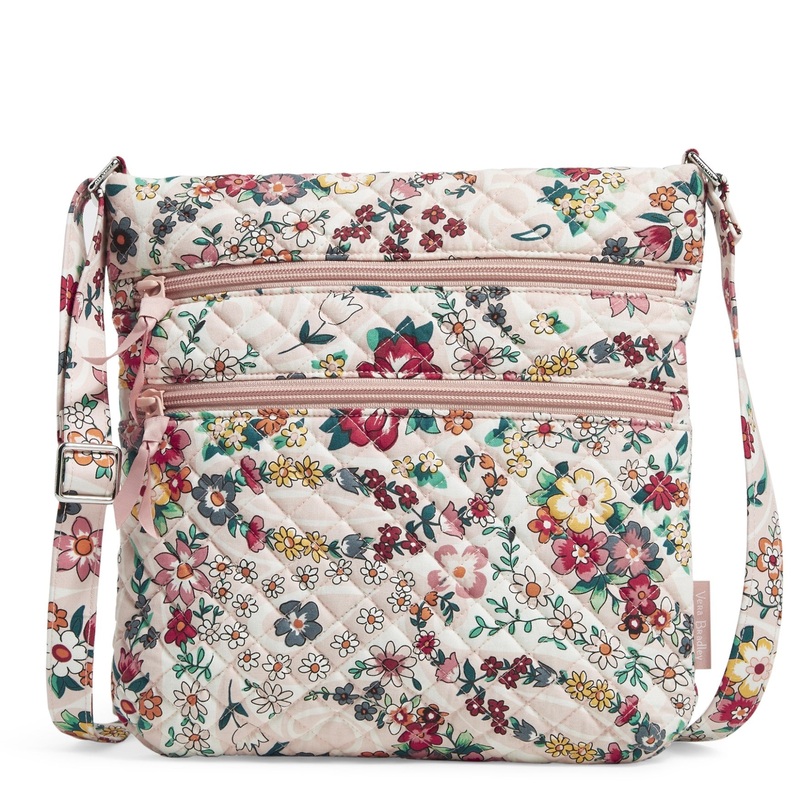 Vera Bradley Triple Zip Hipster Crossbody Handbag