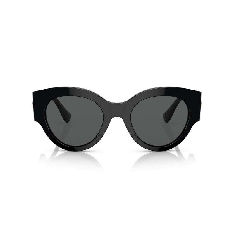 Versace Round Non-Polarized Sunglasses – Black/Dark Gray