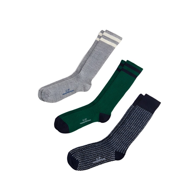 Vineyard Vines Mens Alpaca Blend Camp Socks – 3 Pack