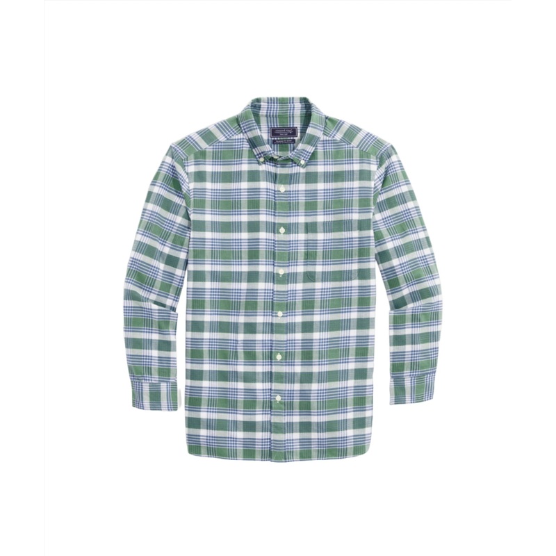 Vineyard Vines Mens Classic Fit Plaid Island Twill Long Sleeve Shirt