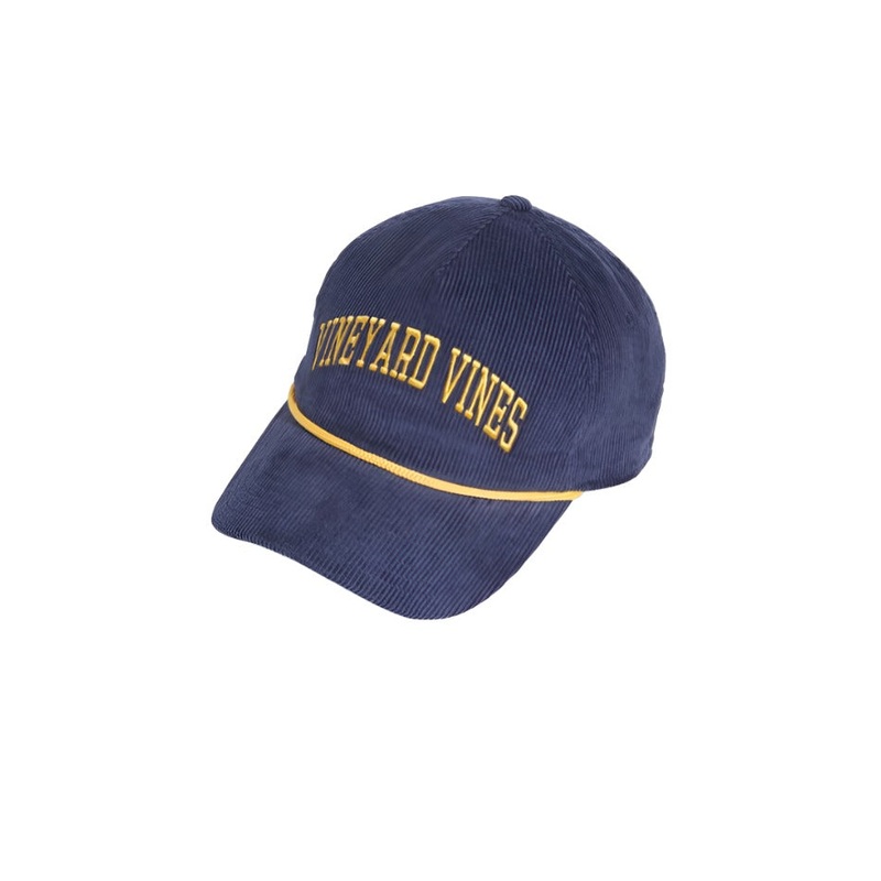 Vineyard Vines Mens Collegiate Logo Corduroy Hat