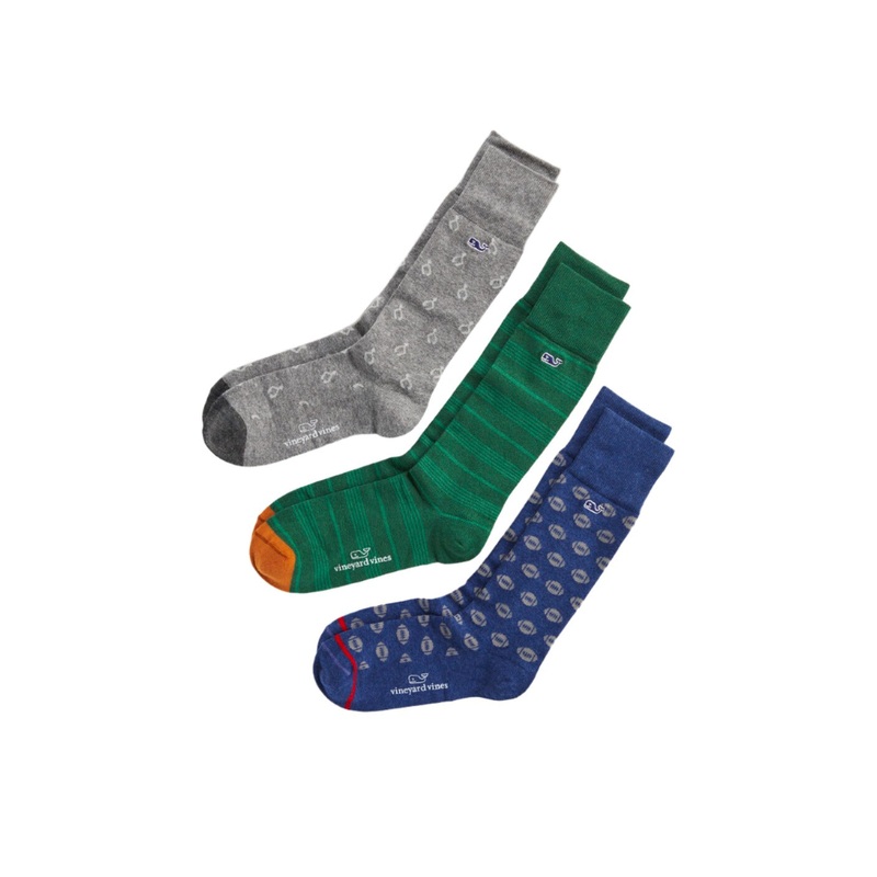 Vineyard Vines Mens Fall Icons Sock – 3 Pack Multi