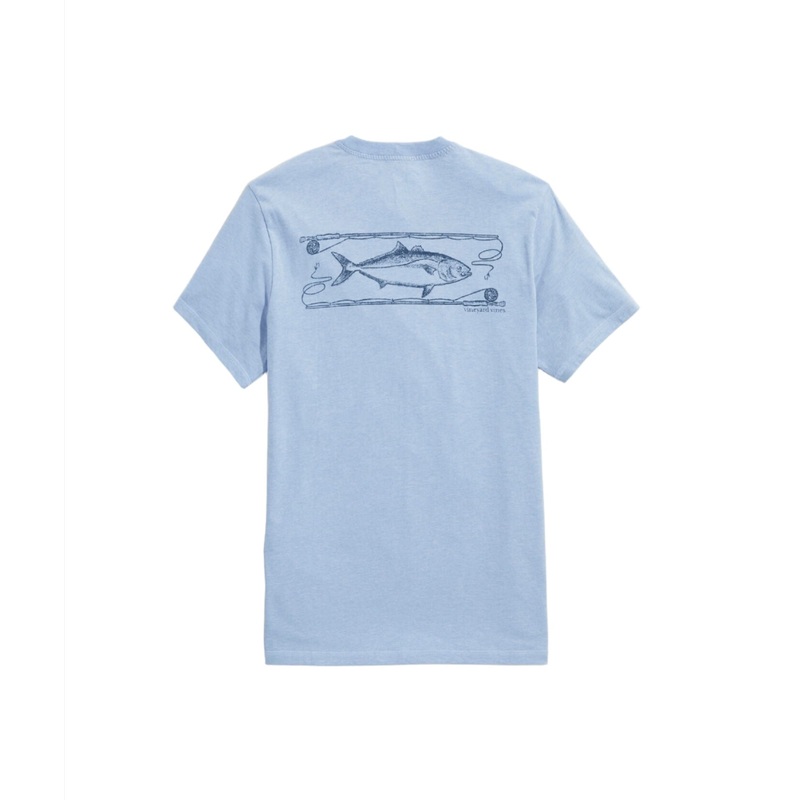 Vineyard Vines Mens Fly Rod Logo Box Dunes Short Sleeve T-Shirt