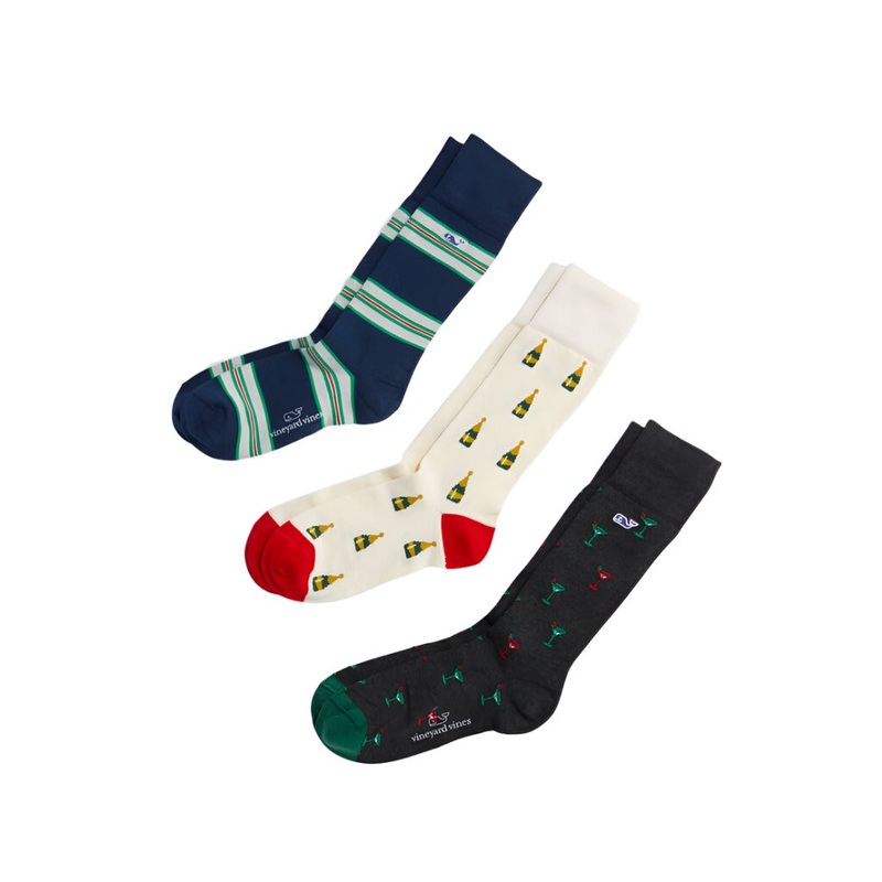 Vineyard Vines Mens Holiday Party Socks – 3 Pack