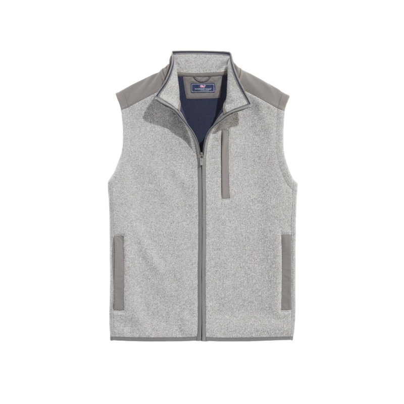 Vineyard Vines Mens Mountain Sweater Fleece Vest
