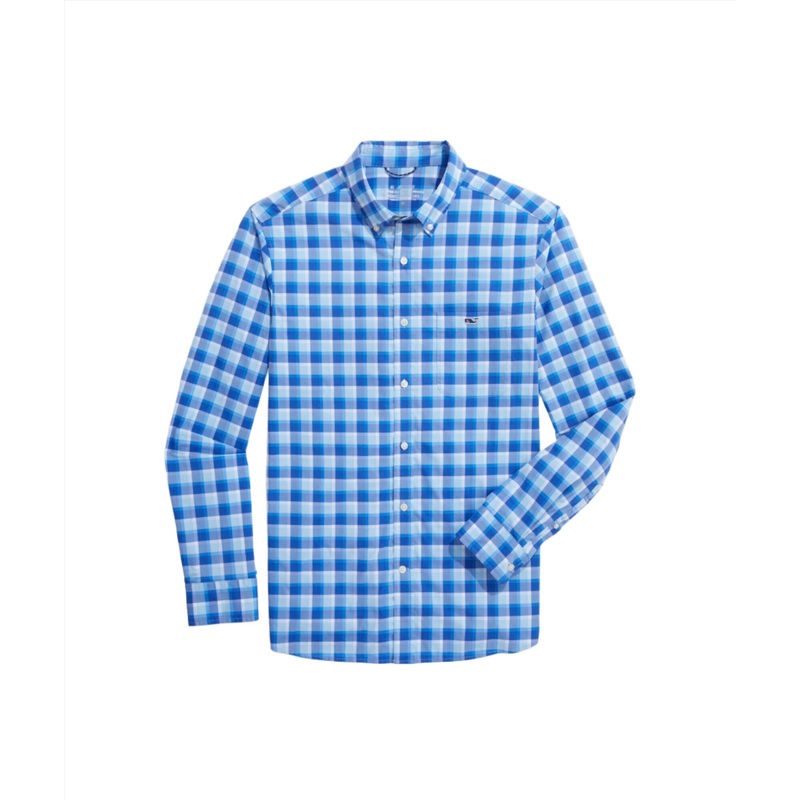 Vineyard Vines Mens On-The-Go Nylon Plaid Shirt