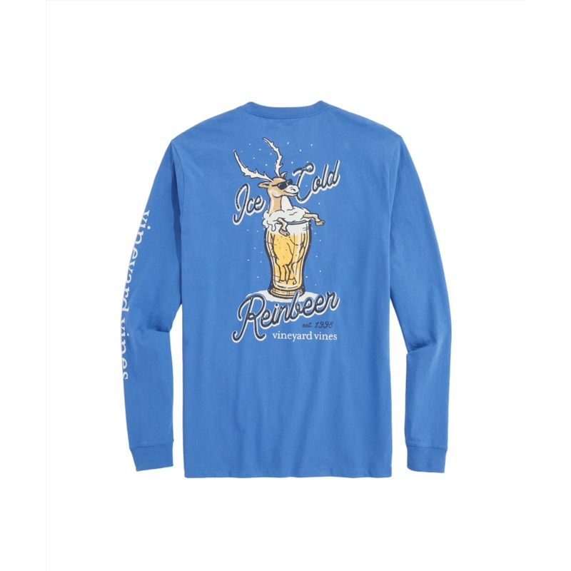 Vineyard Vines Mens Reinbeer Long Sleeve T-Shirt