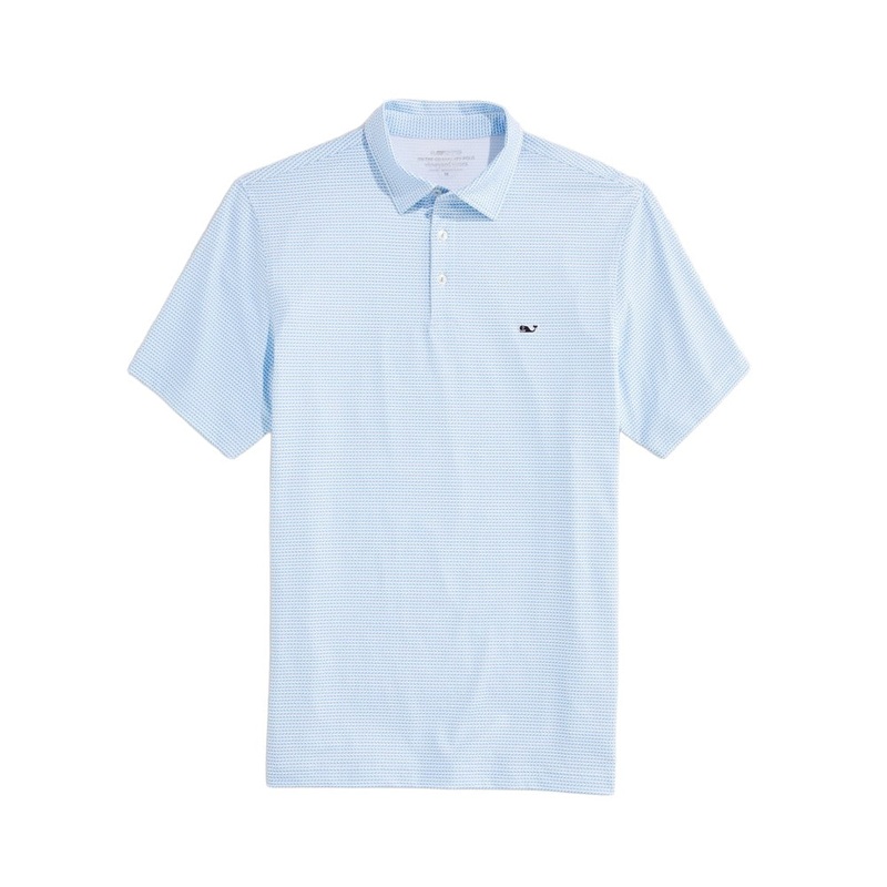 Vineyard Vines Mens Sankaty Printed Short Sleeve Polo Shirt