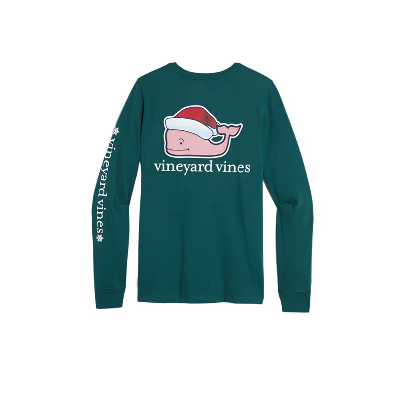 Vineyard Vines Mens Santa Whale Pocket Sleeve Pocket T-Shirt