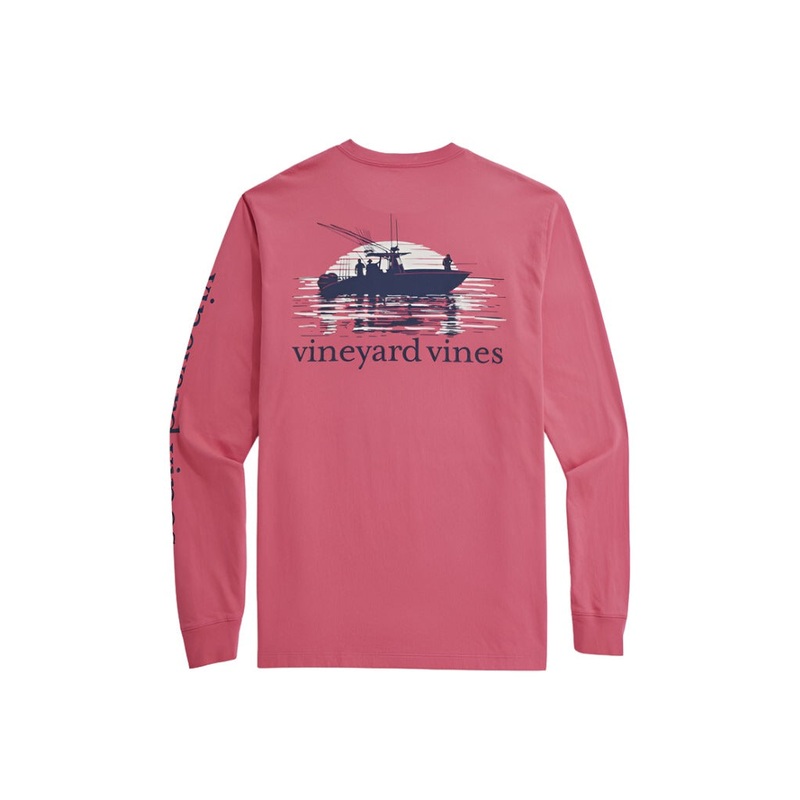 Vineyard Vines Mens Sportfisher Sunset Long Sleeve T-Shirt