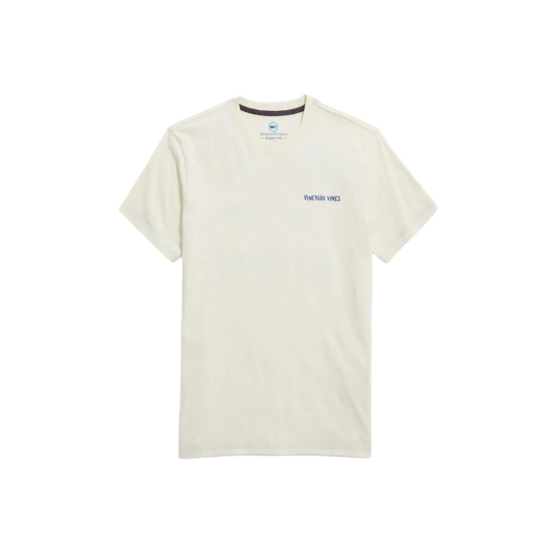 Vineyard Vines Mens Stacked Fish Dunes Short Sleeve T-Shirt