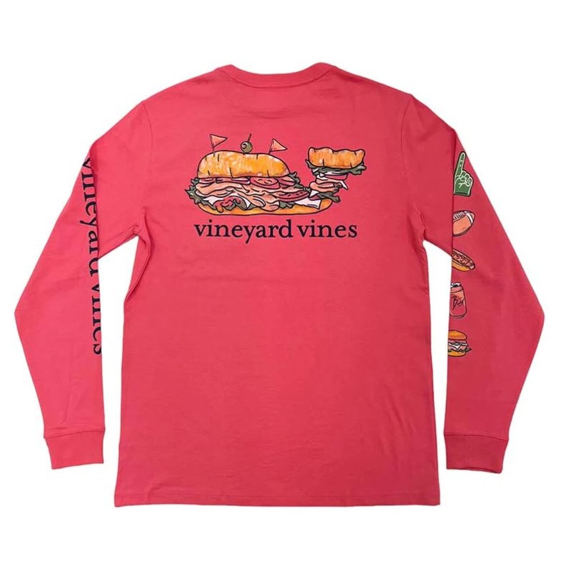 Vineyard Vines Mens Tailgating Platter Long Sleeve T-Shirt