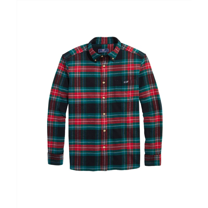 Vineyard Vines Mens Tartan Long Sleeve Flannel Shirt