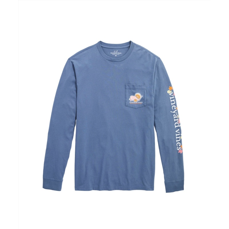 Vineyard Vines Mens Thanksgiving Icons Long Sleeve Pocket T-Shirt