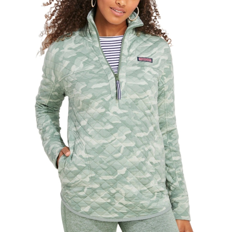 Vineyard Vines Womens Camo Quilted Shep Long Sleeve Shirt