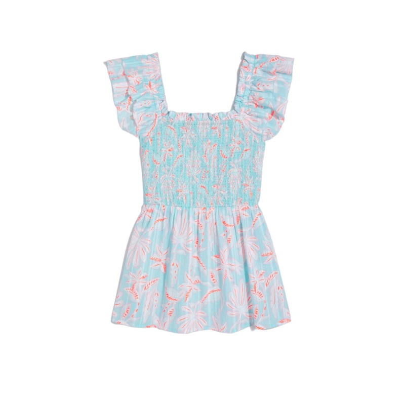 Vineyard Vines Womens Cay Floral Smocked Top