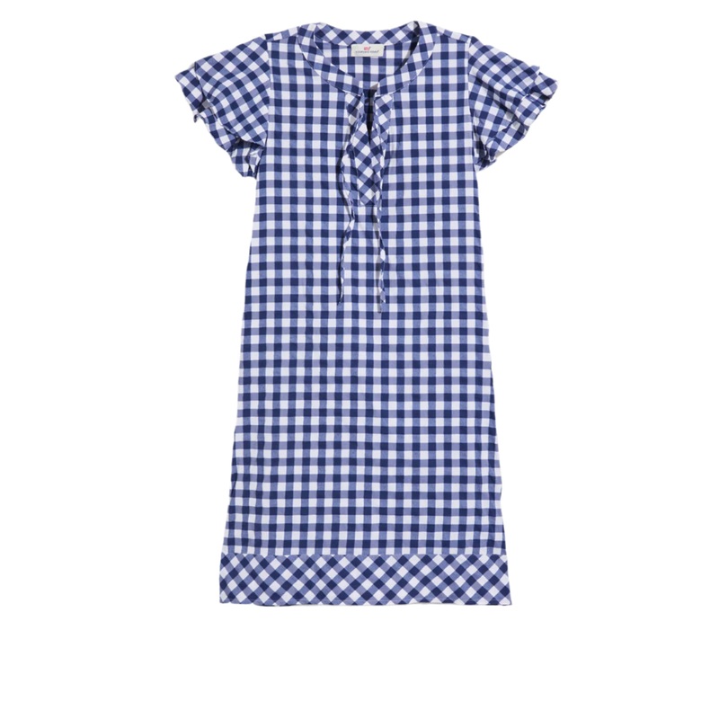 Vineyard Vines Womens Harbor Gingham Tunic Dress