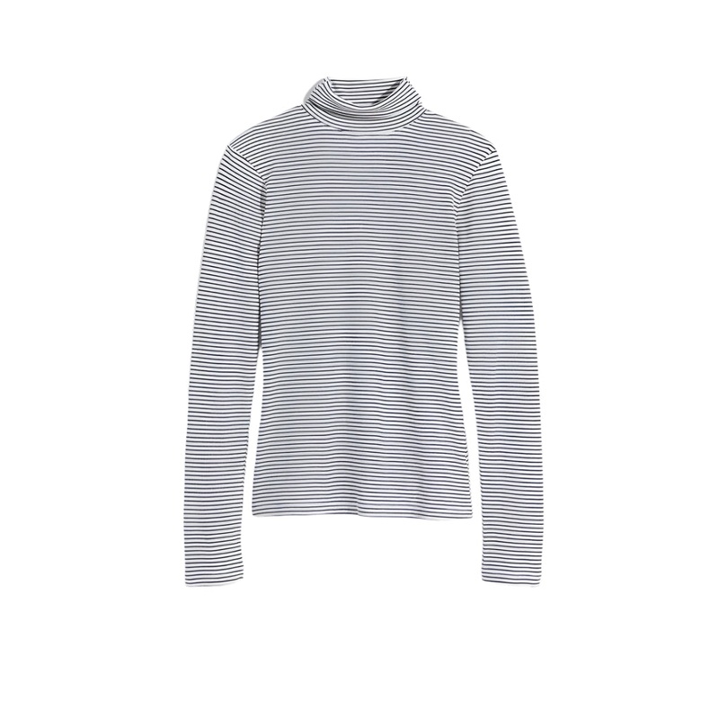 Vineyard Vines Womens Heritage Striped Ribbed Turtleneck Long Sleeve Shirt