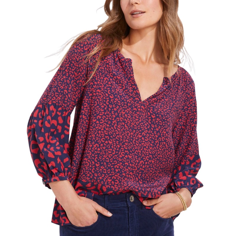 Vineyard Vines Womens Leopard Print Flowy Shirt
