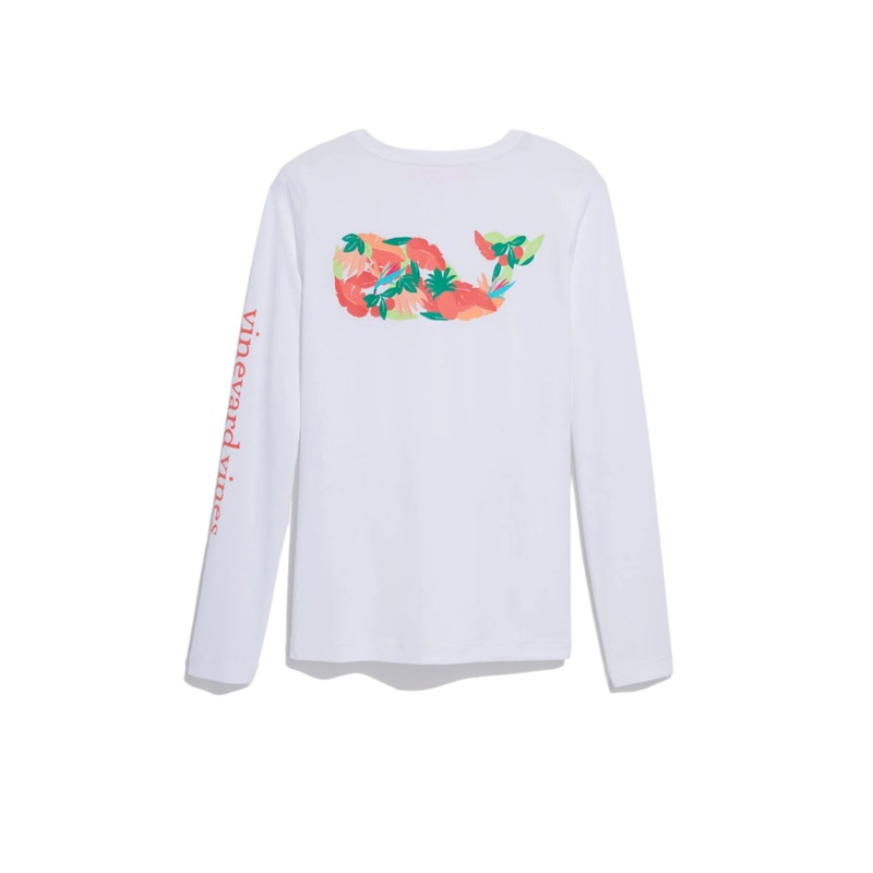 Vineyard Vines Womens Palmeraie Whale Long Sleeve T-Shirt