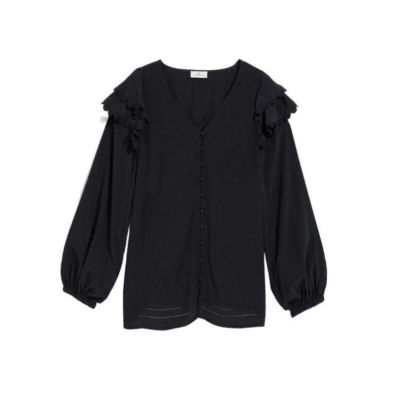 Vineyard Vines Womens Scallop Long Sleeve Shirt