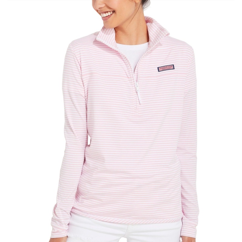 Vineyard Vines Womens Striped Sankaty Long Sleeve Shep Shirt