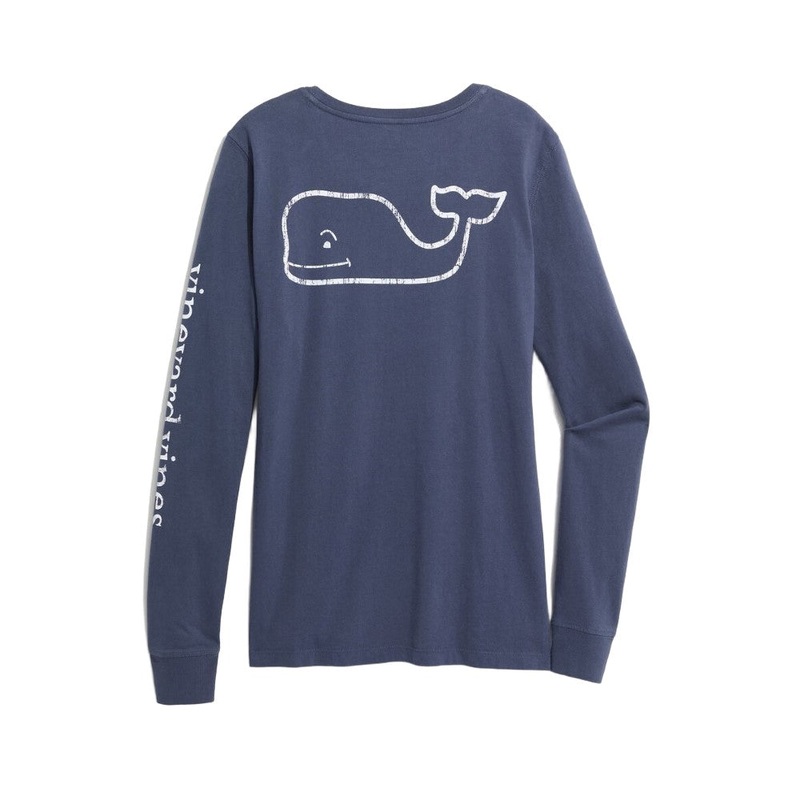 Vineyard Vines Womens Vintage Whale Long Sleeve T-Shirt