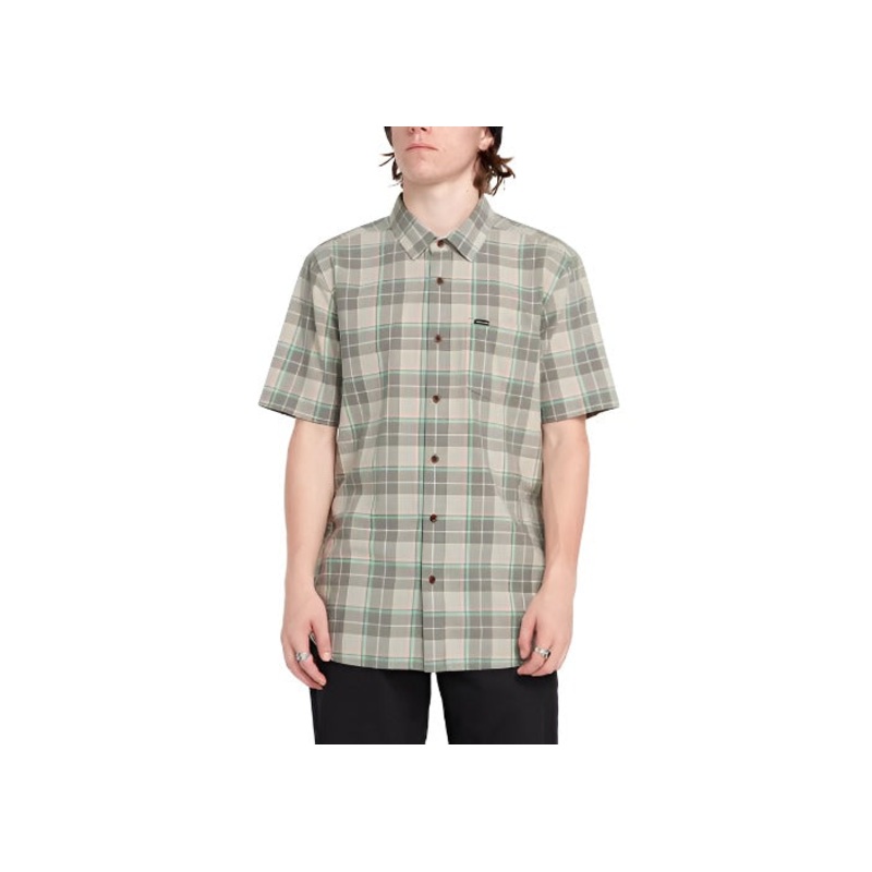 Volcom Mens Benson Short Sleeve Button Down Shirt