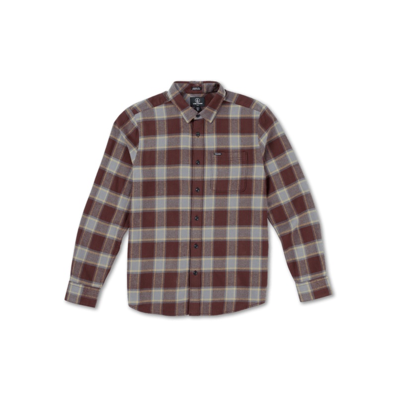 Volcom Mens Caden Plaid Long Sleeve Shirt