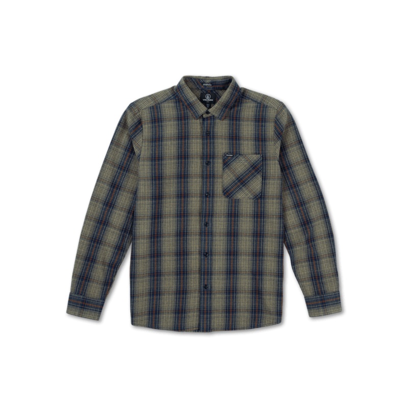 Volcom Mens Heavy Twills Flannel Long Sleeve Shirt