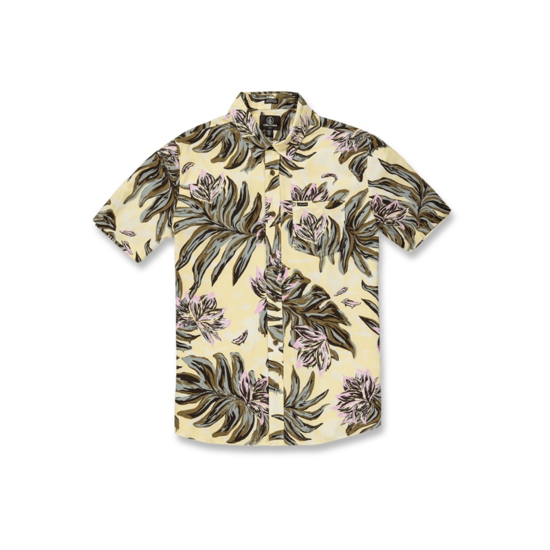 Volcom Mens Marble Floral Short Sleeve Shirt