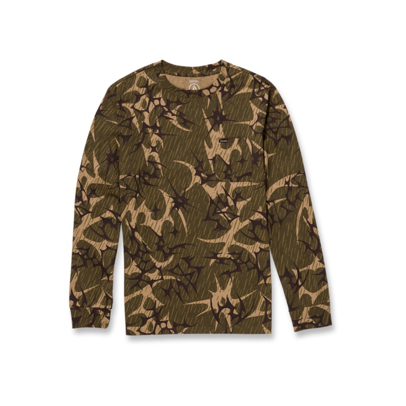 Volcom Mens Punch Dagger Crewneck Long Sleeve T-Shirt