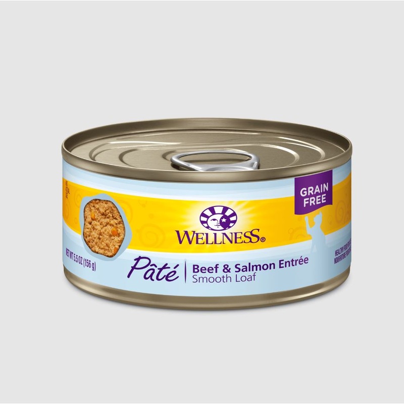 Wellness Canned Wet Cat Food – Beef/Salmon Pate