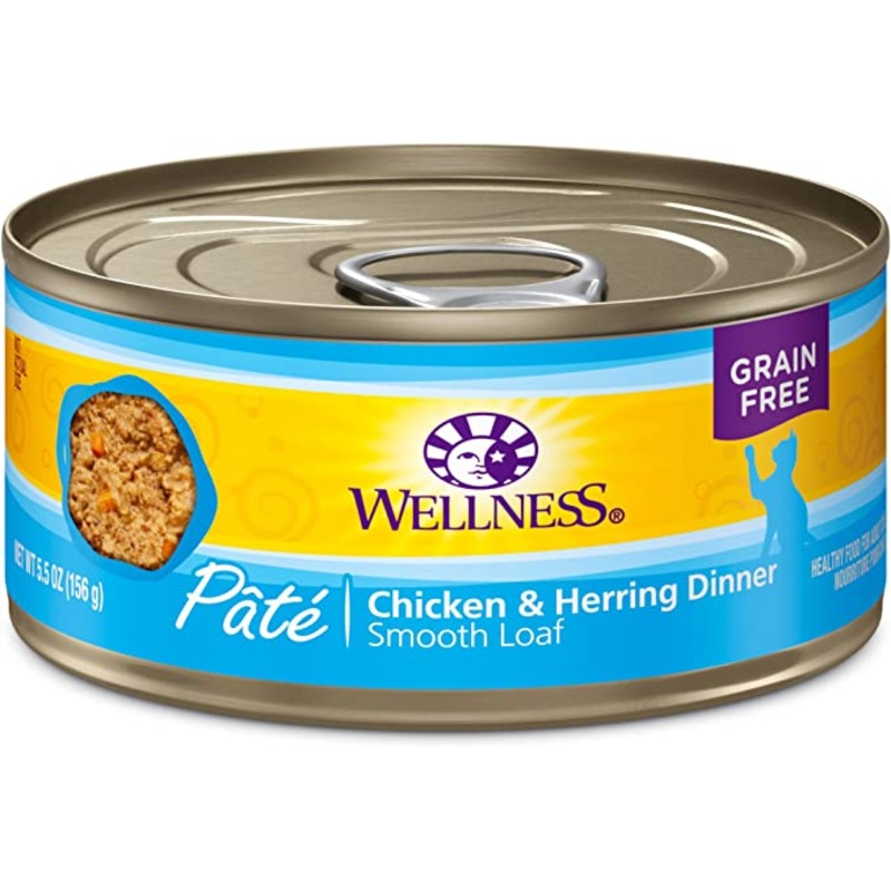 Wellness Complete Health Pate Chicken and Herring Wet Cat Food – 5.5 oz.