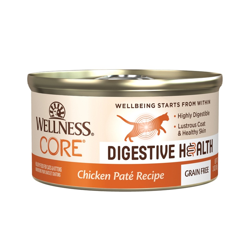 Wellness CORE Digestive Health Pate Chicken Wet Cat Food – 3 oz.