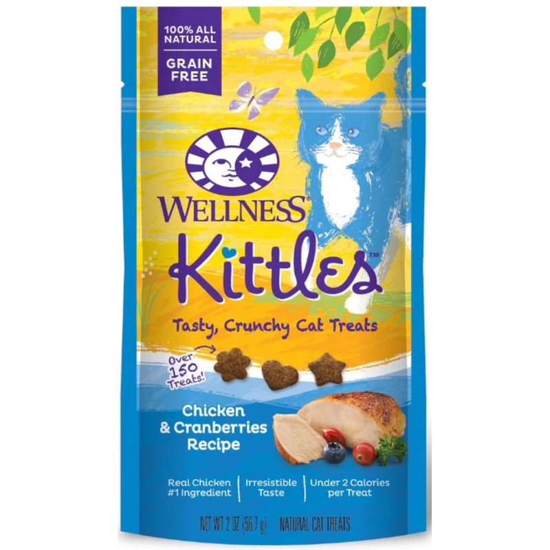 Wellness Kittles Chicken and Cranberry Recipe Cat Treats – 2 oz.