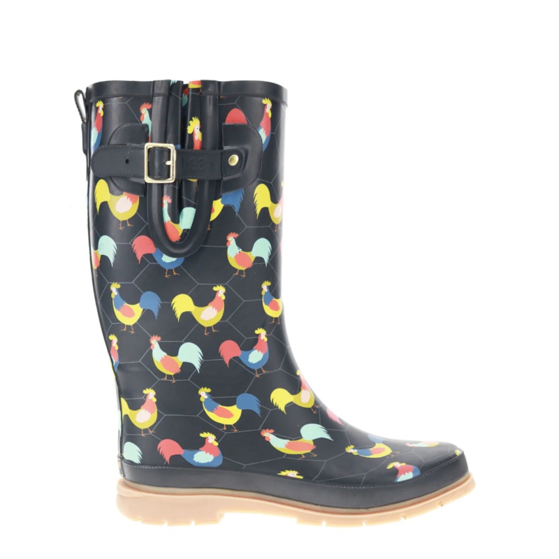 Western Chief Womens Chicken Plaid Tall Rain Boots