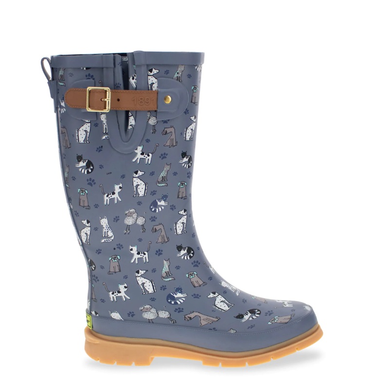 Western Chief Womens Furry Friends Tall Rain Boots