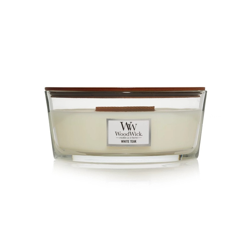 WoodWick Ellipse Candle – White Teak