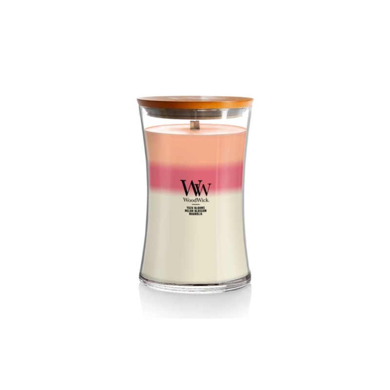 WoodWick Large Hourglass Candle – Blooming Orchard Trilogy