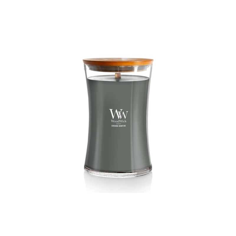 WoodWick Large Hourglass Candle – Evening Bonfire