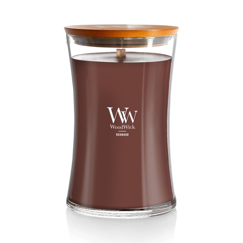 WoodWick Large Hourglass Candle – Redwood