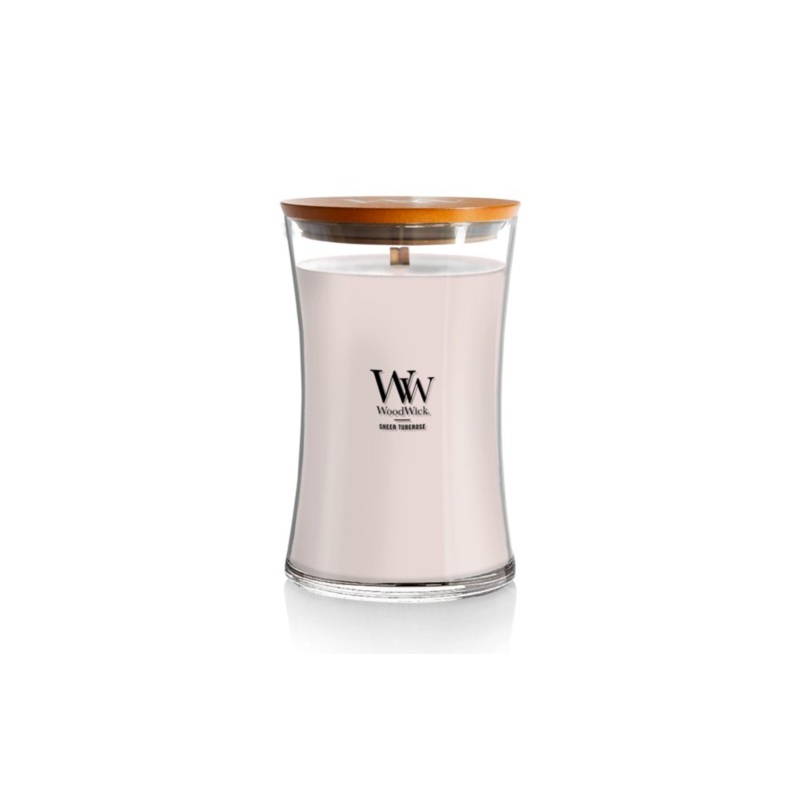 WoodWick Large Hourglass Candle – Sheer Tuberose