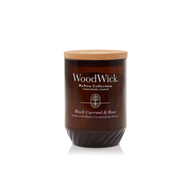 WoodWick Large ReNew Candle – Black Currant & Rose
