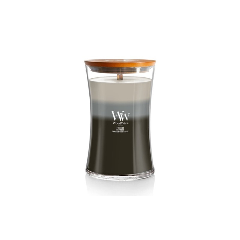 WoodWick Large Trilogy Hourglass Candle – Warm Woods Trilogy