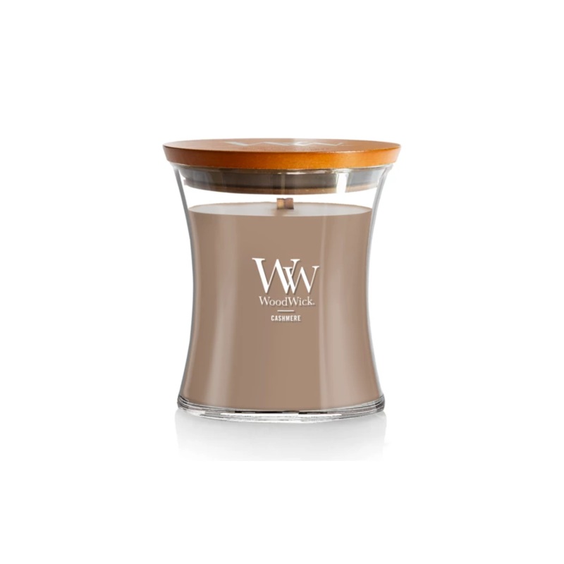 WoodWick Medium Hourglass Candle – Cashmere
