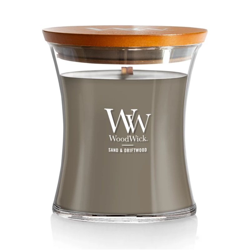 WoodWick Medium Hourglass Candle – Sand & Driftwood