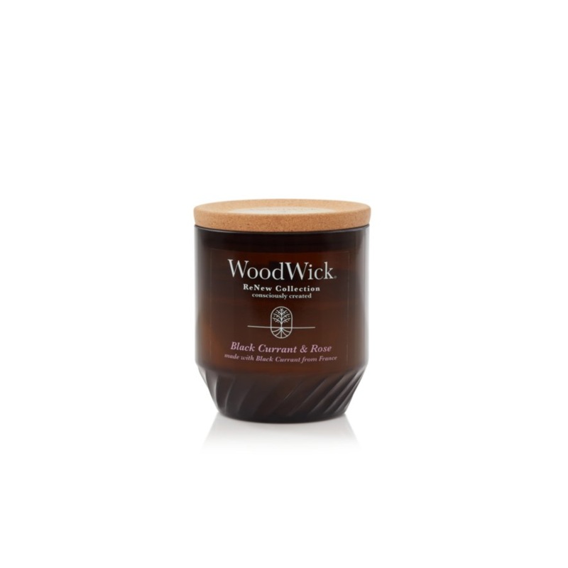 WoodWick Medium ReNew Candle – Black Currant & Rose